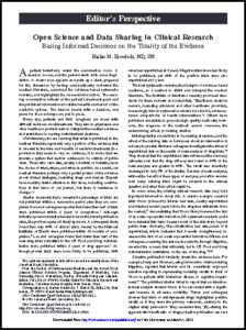 Journal article title page for open science and data sharing in clinical research