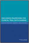 Journal article title page for discussion framework for clinical trial data sharing