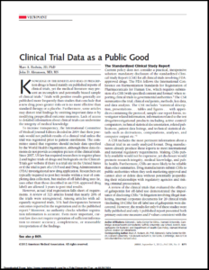 Journal article title page for clinical trials as a public good