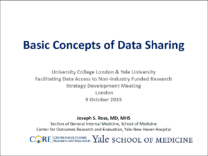 Slide presentation title page for basic concepts of data sharing