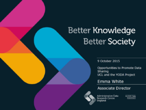 Slide presentation title page for Better Knowledge Better Society